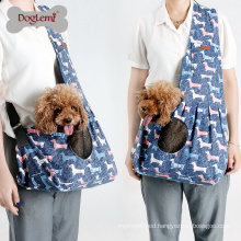 Dog Pet Sling Bag Carrier Polka Dots Mesh Pet Shoulder Bag